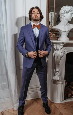 Купить классический мужской костюм тройка фиолетового цвета в  интернет-магазине - Gentleman - бутик мужских костюмов №1