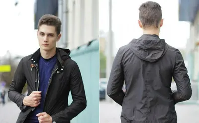 Куртка мужская весна осень с капюшоном короткая- купить в Москве