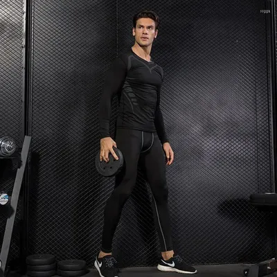 Men's Compression Pants Workout Leggings Gym Basketball Hiking with Side  Pocket | eBay