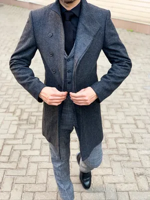 Мужское пальто черного цвета 23217 (чёрный) купить в интернет-магазине с  доставкой