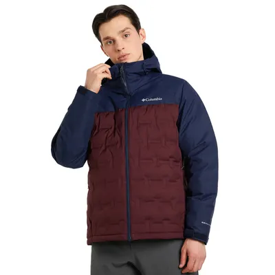 Пуховик мужской Grand Trek II Down Hooded Jacket темно-красный цвет —  купить за 12999 руб. в интернет-магазине Columbia