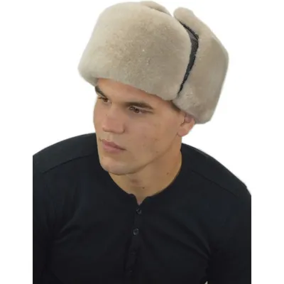 Мужская ушанка из овчины мутона-интернет магазин Ярмарка шапок
