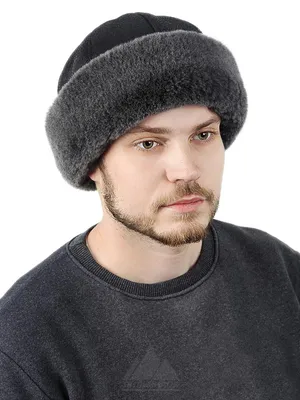 Кожаная шапка утепленная мехом овчины Бастион - Шапка Для мужчин Зима  купить за 3996 руб в Интернет магазине Пильников