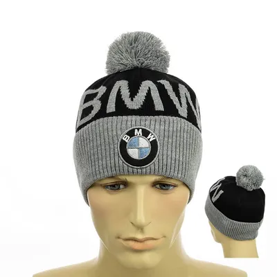 Купить Молодежная мужская шапка с помпоном ''BMW'' NCMY 312 | Доставка по  Украине ( Bogema )
