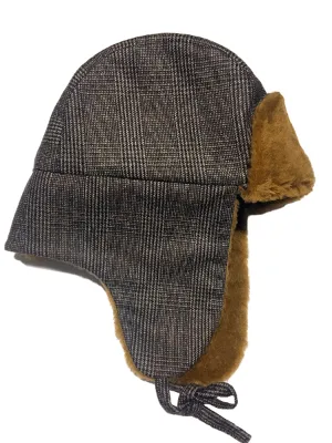 Купить мужская шапка из шерсти ламы резинка добле серая в Peru.ru