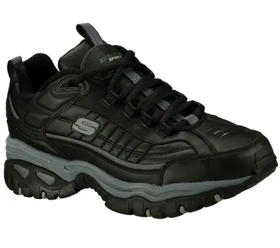 Black Skechers Shoes Men's Sporty 50081 Wide Width Train Leather Sneaker  Casual | eBay