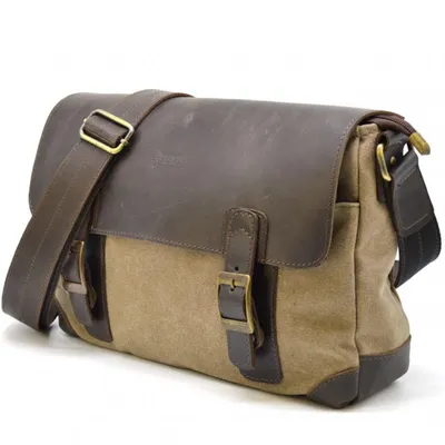 Мужская сумка \"Почтальонка\" в магазине «Ingvar Leather» на Ламбада-маркете