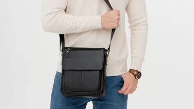 Мужская кожаная сумка коричневая сумка наплечная мужская повседневные мужские  сумки №447019 - купить в Украине на Crafta.ua