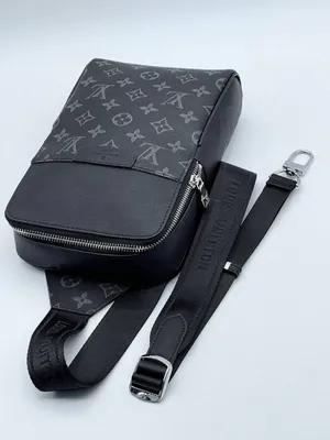 Мужская сумка-кобура Louis Vuitton A103914 из канвы серая 27:16:5 см -  купить в Москве с доставкой по РФ