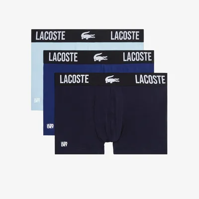 Комплект трусов мужских Lacoste 5H1309EV9 синих; голубых L, купить в  Москве, цены в интернет-магазинах на Мегамаркет