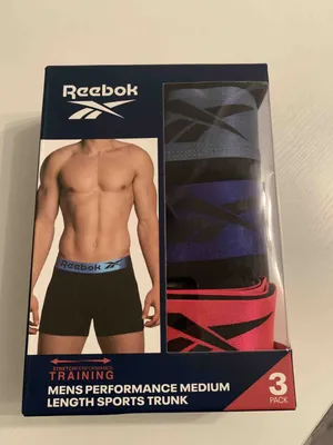 Комплект трусов Reebok боксер, для мужчин, U5_F8345_RBK, чёрный, M, 3 шт. -  купить в Москве, цены на Мегамаркет