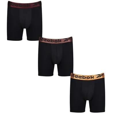 Комплект трусов Reebok боксер, для мужчин, U5_F8345_RBK, чёрный, XL, 3 шт.  - отзывы на маркетплейсе Мегамаркет