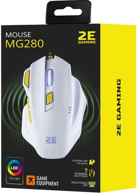 Игровая мышь 2E Gaming M280 LED USB White (2E-MG280UWT) – купить в Киеве |  цена и отзывы в MOYO