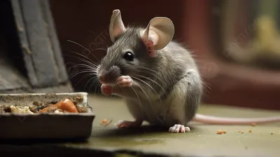 маленькая серая мышь ест морковь из миски, смешные картинки с мышами фон  картинки и Фото для бесплатной загрузки