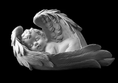 Ангелочек на памятник - 48 фото