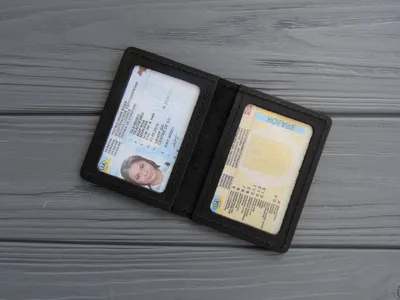 Купить Кожаный чехол на права, id паспорт, водительские документы черный,  цена 260 грн — Prom.ua (ID#991649828)