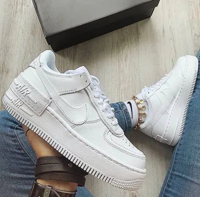 Купить белые кеды Nike Air Force Shadow White женские на Room78.net