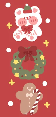 ♡ Be Positive ♡ | Iphone wallpaper kawaii, Cute christmas wallpaper, Anime  christmas