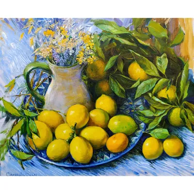 Купить картину Натюрморт с лимонами в Москве от художника Симонова Ольга
