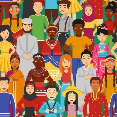Рисунок людей разных национальностей - 46 фото
