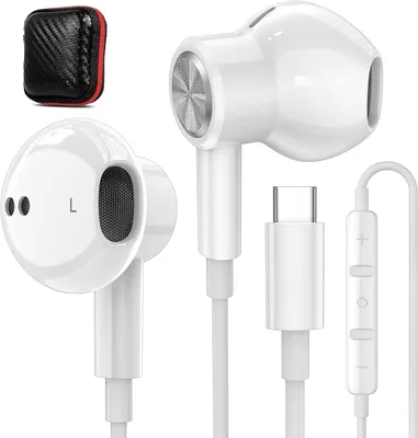 Amazon.com: USB C Headphones, Type C Earphones for Samsung Galaxy S20 S21  S22 S23 S24 FE Ultra iPhone 15 Pro Max iPad Wired Earbuds Magnetic  Microphone DAC for Android Google Pixel 8