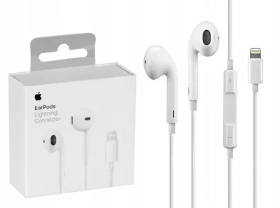 Наушники с микрофоном EarPods, с разъёмом Lightning купить по низким ценам  в интернет-магазине Uzum (107818)