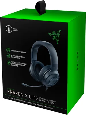 Наушники Razer Kraken X Lite Multiplatform Black (RZ04-02950100-R381)  купить в интернет-магазине ROZETKA - Наушники Razer Kraken X Lite  Multiplatform Black (RZ04-02950100-R381) по низкой цене в Киеве, Харькове,  Днепре, Одессе, Запорожье, Львове, Украине