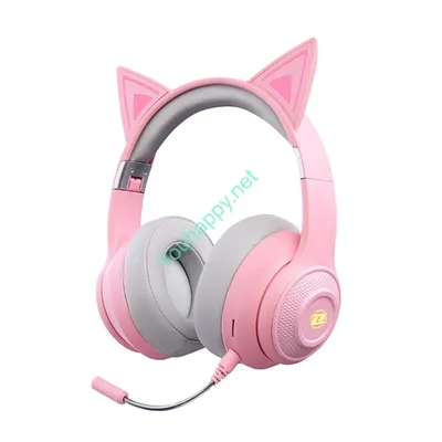 YOU CAT - LV6 Розовые. Беспроводные наушники с ушками кошки (cat ear) и  микрофоном.