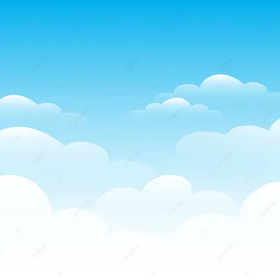 Голубое небо облака вектор рисованной фон дизайн, встреча, небо, фон фон  картинки и Фото для бесплатной загрузки