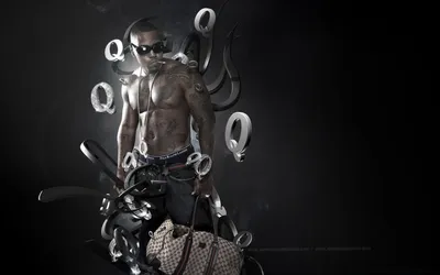 Креативное фото негра с тату в темных очках с клетчатым рюкзаком - обои на  рабочий стол