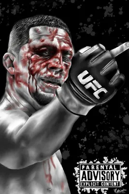 Нейт Диас UFC Картина на холсте Печать на холсте UFC Подарок фаната Настенное искусство — Etsy Australia