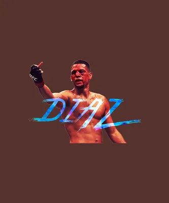Нейт Диас Средний Палец ММА UFC Цифровое Искусство Кха Дью Вуонг - Пиксели