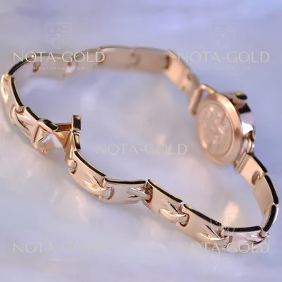 Женский золотой браслет из красного золота для часов клиента (цена за  грамм) | Купить в Москве - Nota-Gold