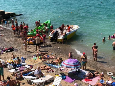 Центральный пляж Николаевки в Крыму — фото, отзывы, веб-камера онлайн,  отели рядом, как добраться