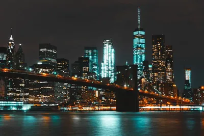 Фон ночного Нью Йорка - 58 фото