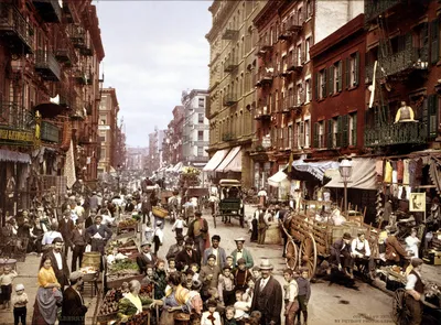 Старое фото Нью-Йорка 1900 года. - фотосток Fotoart
