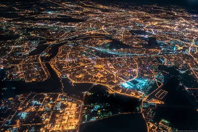 Ночная москва с самолета (39 фото) - красивые картинки и HD фото