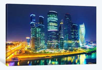 5D картина «Ночная Москва» - купить в Москве, цена в Интернет-магазине Обои  3D