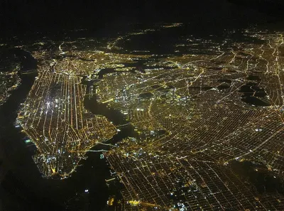 Ночной город из космоса - 68 фото