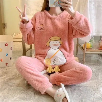 фланелевые женские пижамы ropa de dormir mujer пижамы peluches fluwelen  ночные костюмы комплект одежды для сна пижама флисовая женская одежда для  сна| Alibaba.com