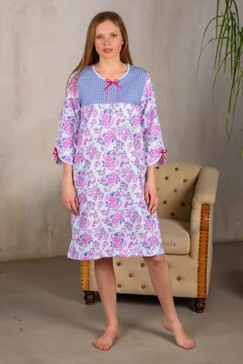 Купить Ночная сорочка женская из футера Эмма арт. 0539 оптом в  интернет-магазине Амадель.