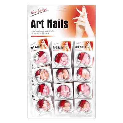 Купить Накладные ногти френч с клеем Art Nails упаковка 12 штук, цена 229  грн — Prom.ua (ID#1218882652)