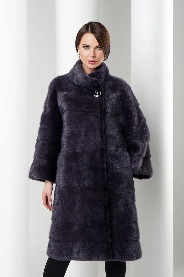 Метровая шуба из меха норки, махагон арт. 1543, цена 24 900 грн - FURHOUSE Метровая шуба из меха норки, махагон арт. 1543, цена 24 900 грн - FURHOUSE