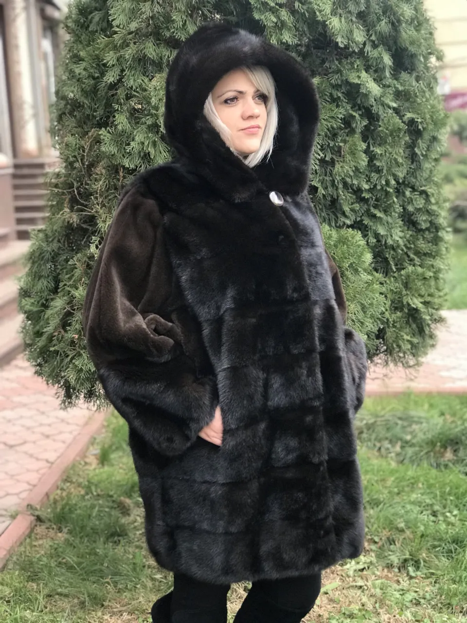 Длинная норковая шуба SAGA FURS роскошного цвета махагон от LEAshop 736768300 Длинная норковая шуба SAGA FURS роскошного цвета махагон от LEAshop 736768300