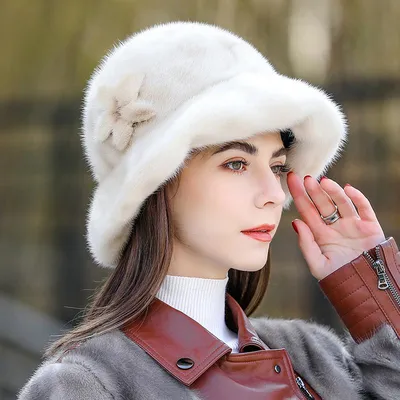Купить Норковая шапка, женская новая зимняя норковая меховая шапка из  цельного меха норки, утолщенная теплая шапка-ведро, модная зимняя меховая  шапка | Joom