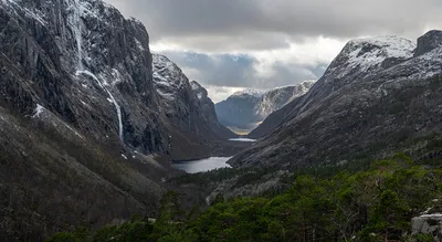 Картинки Норвегия Indredalen гора Скала Природа Пейзаж
