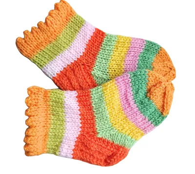 Детские носки ручной вязки - длина стопы 4-12 месяцев, 10,5 см., цена |  pigu.lt