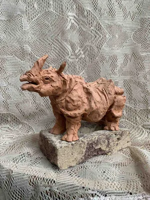 Скульптура «Носорог». Размер: 19x25 (см). Автор Иньков Игнат - Купить  онлайн с доставкой в онлайн-галерее Artcenter.by