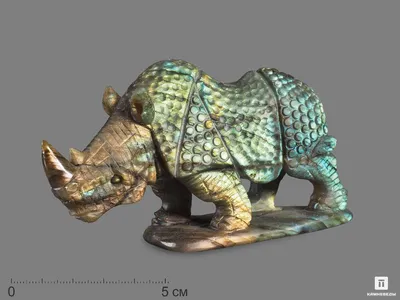 19071 Носорог из лабрадора, 11,6х6,5х3,4 см - в наличии, цена - 16800 руб