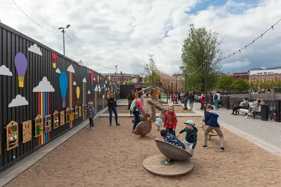 Площадка для детей от 1 до 6 лет о. Новая Голландия СПБ. — Richter  Spielgeraete Russia